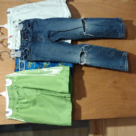 Lot of Boys Shorts&Jeans Blue&Green Childrens Place Penguin Lightning Bug Sz 5&6 - Picture 2 of 9